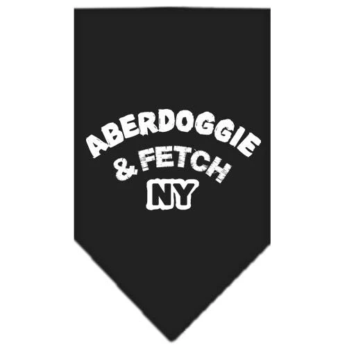 Pet and Dog Bandana Screen Printed, "Aberdoggie & Fetch NY" - Image 2