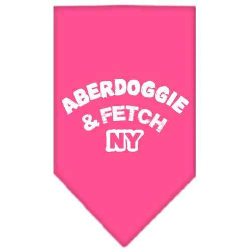 Pet and Dog Bandana Screen Printed, "Aberdoggie & Fetch NY" - Image 3