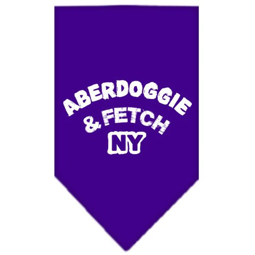 Pet and Dog Bandana Screen Printed, "Aberdoggie & Fetch NY" - Image 4