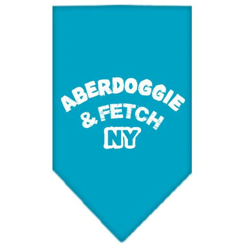Pet and Dog Bandana Screen Printed, "Aberdoggie & Fetch NY" - Image 5