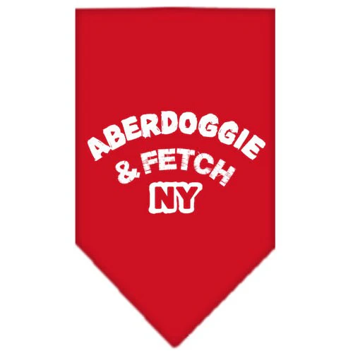 Pet and Dog Bandana Screen Printed, "Aberdoggie & Fetch NY" - Image 7