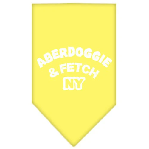 Pet and Dog Bandana Screen Printed, "Aberdoggie & Fetch NY" - Image 9
