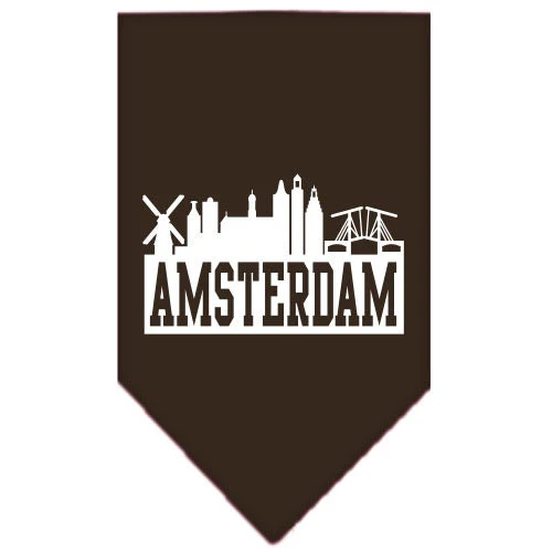 Pet and Dog Bandana Screen Printed, "Amsterdam Skyline" - Image 10