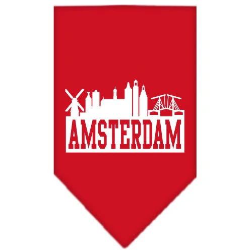 Pet and Dog Bandana Screen Printed, "Amsterdam Skyline" - Image 5