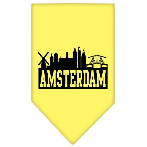 Pet and Dog Bandana Screen Printed, "Amsterdam Skyline" - Image 8