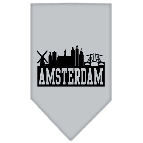 Pet and Dog Bandana Screen Printed, "Amsterdam Skyline" - Image 9