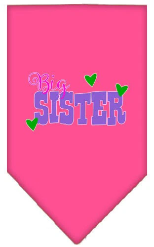Pet and Dog Bandana Screen Printed, "Big Sister" - Image 2