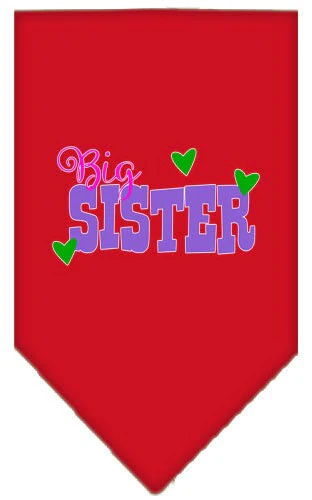Pet and Dog Bandana Screen Printed, "Big Sister" - Image 5