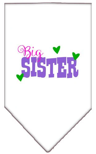 Pet and Dog Bandana Screen Printed, "Big Sister" - Image 6