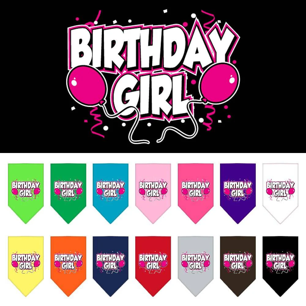 Pet and Dog Bandana Screen Printed, "Birthday Girl -or- "Birthday Boy" - Image 3