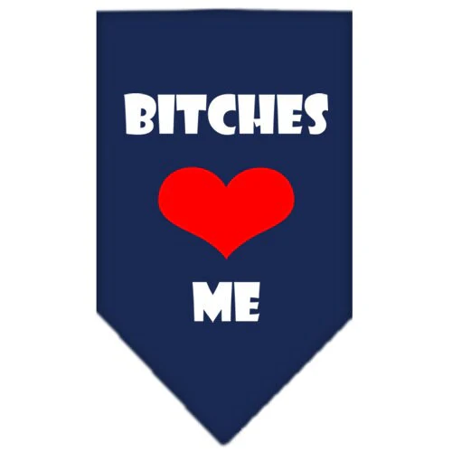 Pet and Dog Bandana Screen Printed, "Bitches Love Me" - Image 6