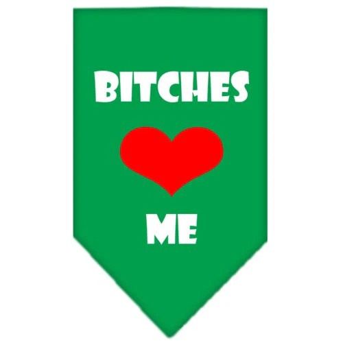 Pet and Dog Bandana Screen Printed, "Bitches Love Me" - Image 8