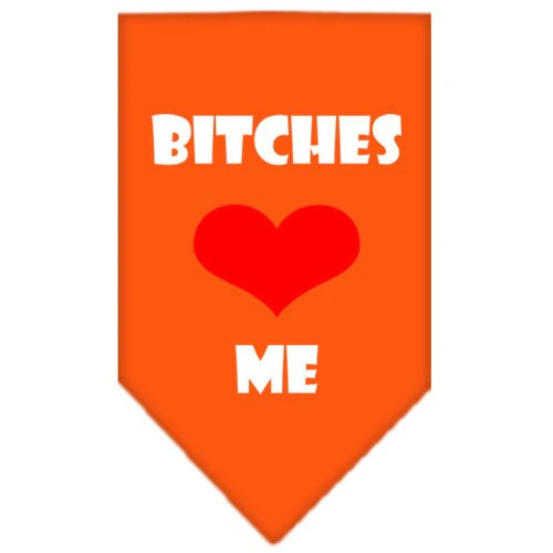 Pet and Dog Bandana Screen Printed, "Bitches Love Me" - Image 9