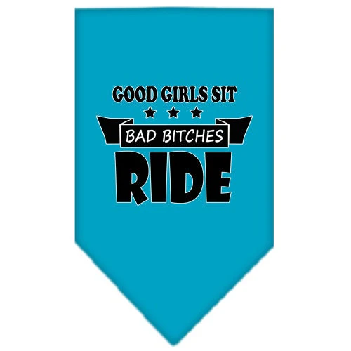 Pet and Dog Bandana Screen Printed, "Bitches Ride" - Image 5