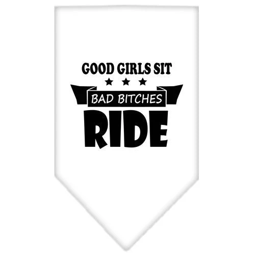 Pet and Dog Bandana Screen Printed, "Bitches Ride" - Image 6
