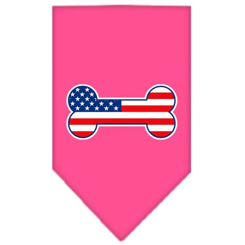 Pet and Dog Bandana Screen Printed, "Bone Shaped American Flag" - Image 10