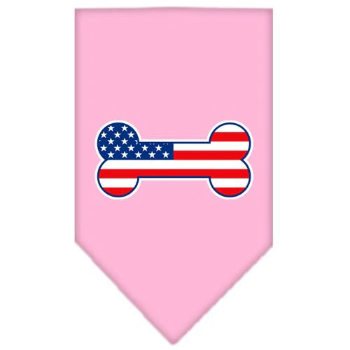 Pet and Dog Bandana Screen Printed, "Bone Shaped American Flag" - Image 7