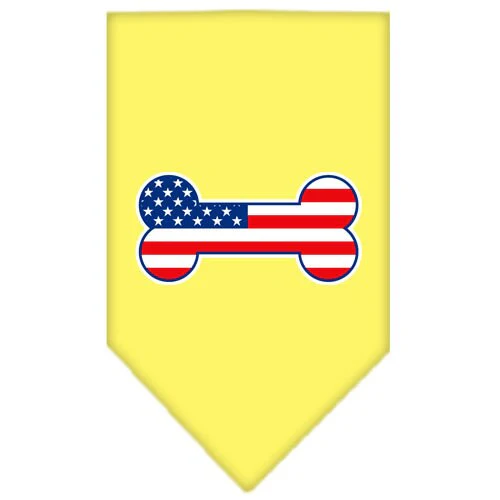 Pet and Dog Bandana Screen Printed, "Bone Shaped American Flag" - Image 9