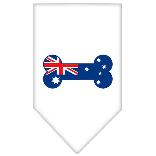 Pet and Dog Bandana Screen Printed, "Bone Shaped Australian Flag" - Image 2