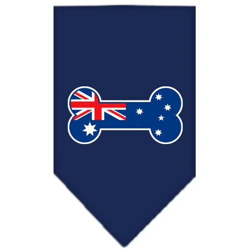 Pet and Dog Bandana Screen Printed, "Bone Shaped Australian Flag" - Image 3