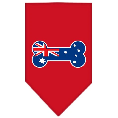 Pet and Dog Bandana Screen Printed, "Bone Shaped Australian Flag" - Image 4