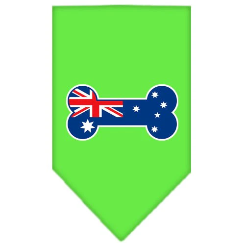 Pet and Dog Bandana Screen Printed, "Bone Shaped Australian Flag" - Image 6