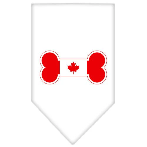 Pet and Dog Bandana Screen Printed, "Bone Shaped Canadian Flag" - Image 3