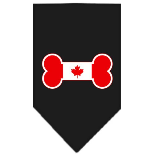 Pet and Dog Bandana Screen Printed, "Bone Shaped Canadian Flag" - Image 4