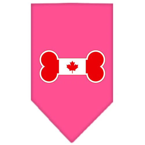 Pet and Dog Bandana Screen Printed, "Bone Shaped Canadian Flag" - Image 7