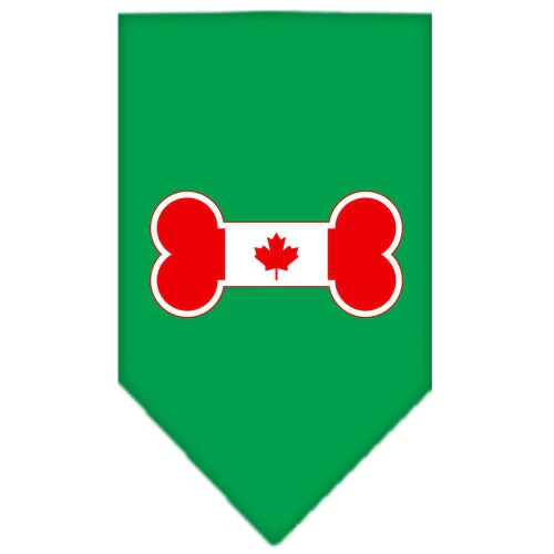 Pet and Dog Bandana Screen Printed, "Bone Shaped Canadian Flag" - Image 9