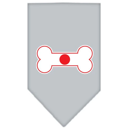 Pet and Dog Bandana Screen Printed, "Bone Shaped Flag Japan" - Image 5