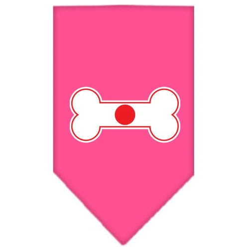 Pet and Dog Bandana Screen Printed, "Bone Shaped Flag Japan" - Image 6