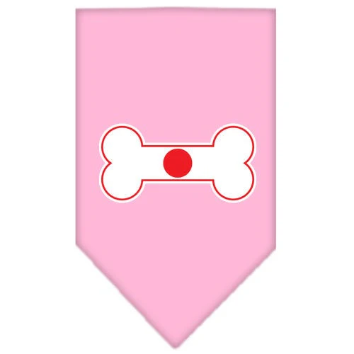 Pet and Dog Bandana Screen Printed, "Bone Shaped Flag Japan" - Image 7