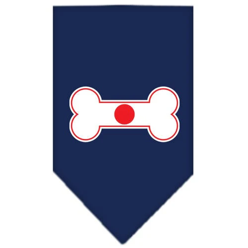 Pet and Dog Bandana Screen Printed, "Bone Shaped Flag Japan" - Image 9