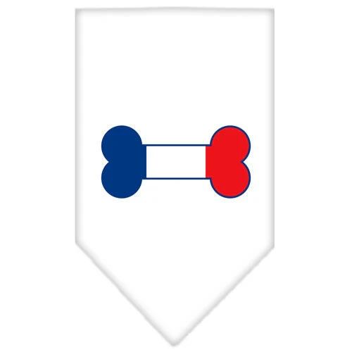 Pet and Dog Bandana Screen Printed, "Bone Shaped France Flag" - Image 7