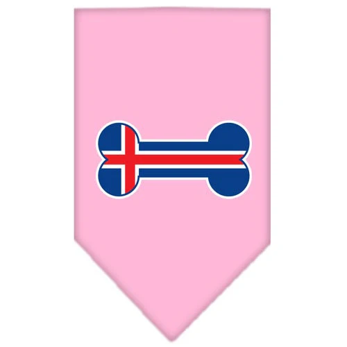 Pet and Dog Bandana Screen Printed, "Bone Shaped Iceland Flag" - Image 6