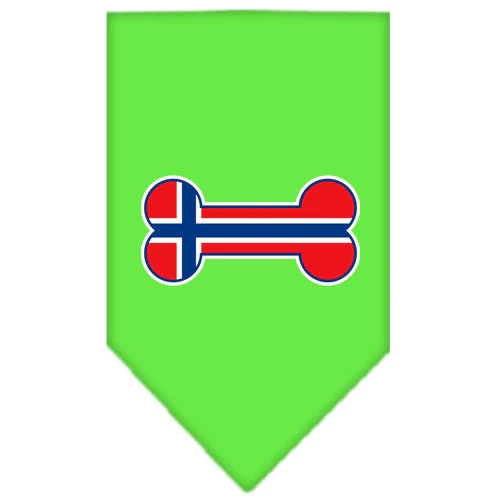 Pet and Dog Bandana Screen Printed, "Bone Shaped Norway Flag" - Image 10