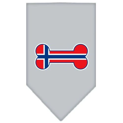 Pet and Dog Bandana Screen Printed, "Bone Shaped Norway Flag" - Image 5