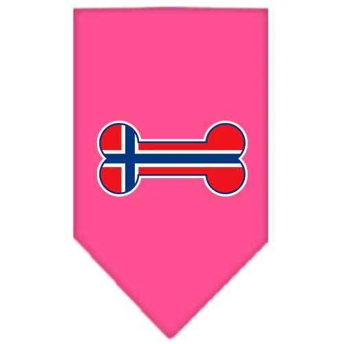 Pet and Dog Bandana Screen Printed, "Bone Shaped Norway Flag" - Image 6