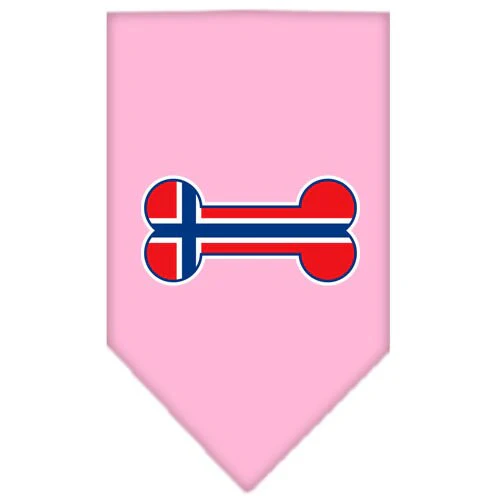 Pet and Dog Bandana Screen Printed, "Bone Shaped Norway Flag" - Image 7