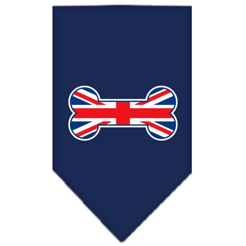 Pet and Dog Bandana Screen Printed, "Bone Shaped UK Flag" - Image 2