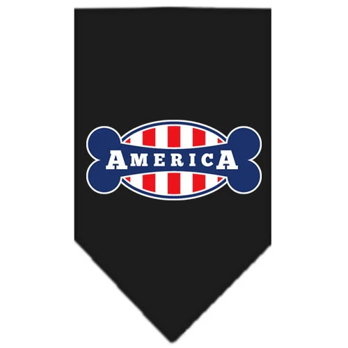 Pet and Dog Bandana Screen Printed, "Bonely In America" - Image 2