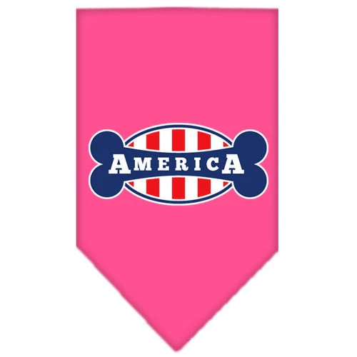 Pet and Dog Bandana Screen Printed, "Bonely In America" - Image 3