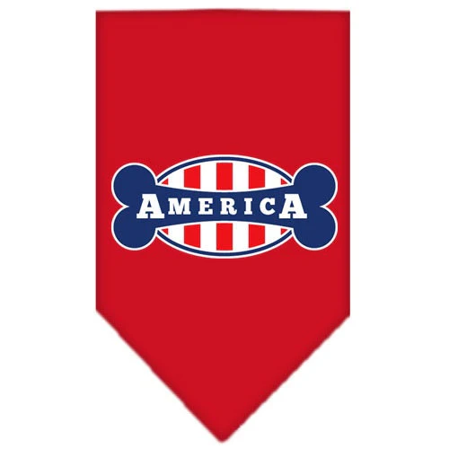 Pet and Dog Bandana Screen Printed, "Bonely In America" - Image 7
