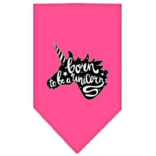 Pet and Dog Bandana Screen Printed, "Born To Be A Unicorn" - Image 3