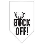 Pet and Dog Bandana Screen Printed, "Buck Off" - Image 3