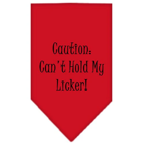 Pet and Dog Bandana Screen Printed, "Caution: Can't Hold My Licker" - Image 10
