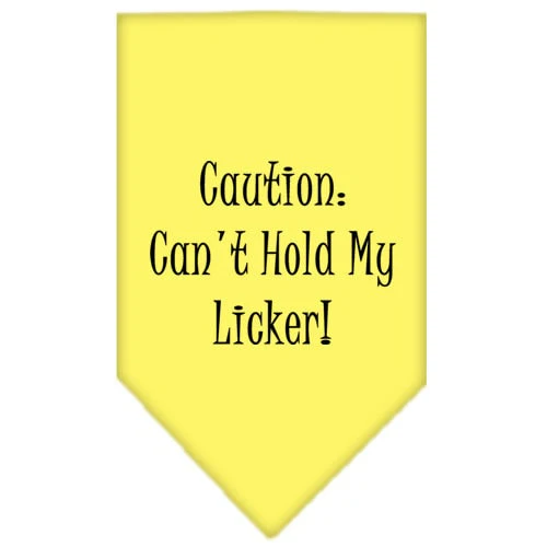 Pet and Dog Bandana Screen Printed, "Caution: Can't Hold My Licker" - Image 8