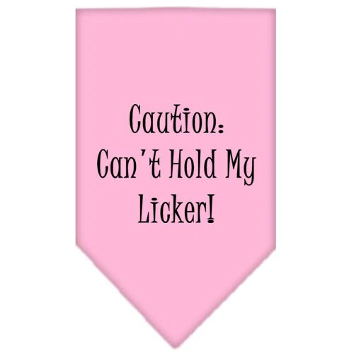 Pet and Dog Bandana Screen Printed, "Caution: Can't Hold My Licker" - Image 9