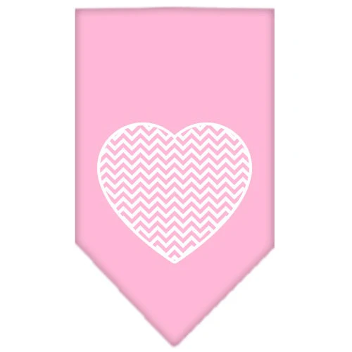Pet and Dog Bandana Screen Printed, "Chevron Heart" - Image 10